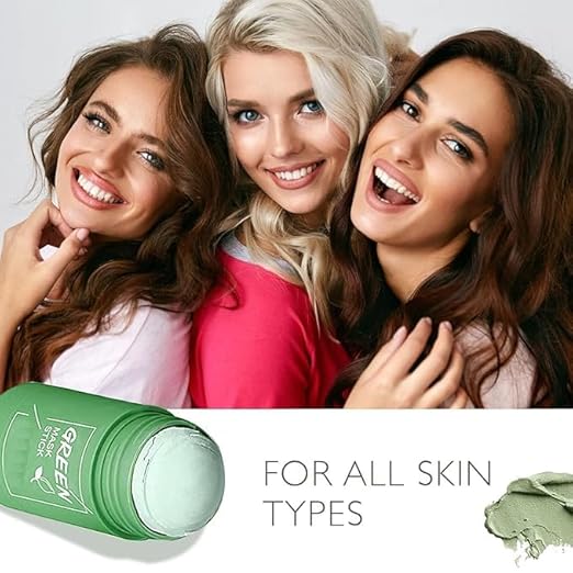 Green Tea Cleansing Clay Stick Face Mask – Blackhead Remover & Deep Pore Cleansing Stick for Oily Skin pack of 1