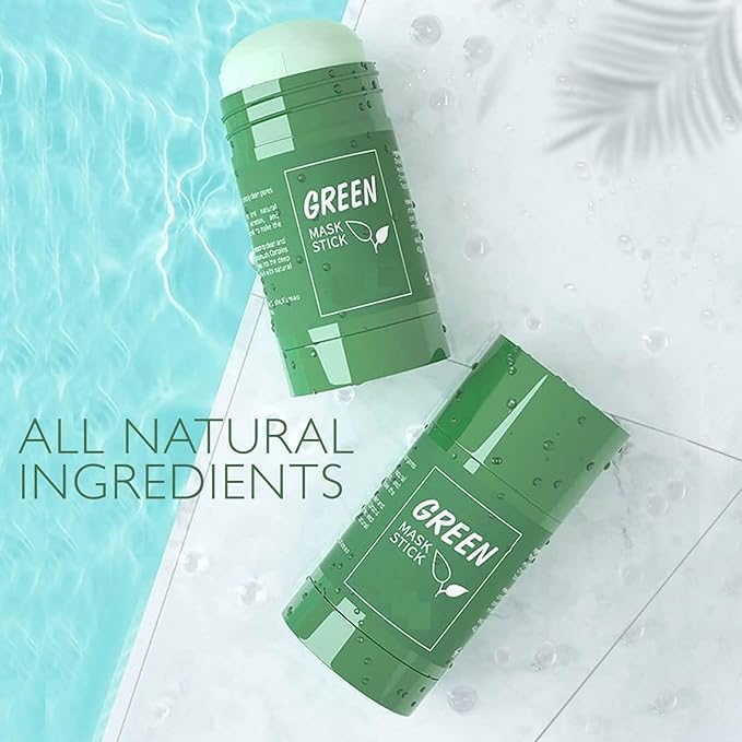 Green Tea Cleansing Clay Stick Face Mask – Blackhead Remover & Deep Pore Cleansing Stick for Oily Skin pack of 1