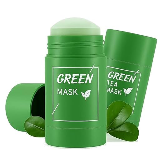 Green Tea Cleansing Clay Stick Face Mask – Blackhead Remover & Deep Pore Cleansing Stick for Oily Skin pack of 1