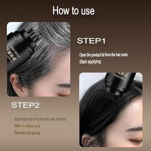 Waterproof & Sweatproof Hair Color Pen with Built-in Comb