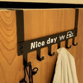 Carbon Steel 6 Hooks Hanger Over The Door Hook Hanger