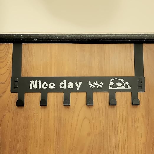 Carbon Steel 6 Hooks Hanger Over The Door Hook Hanger