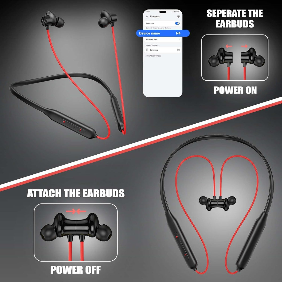 Bullets Wireless Z2 ANC Neckband Earphones pack of 2