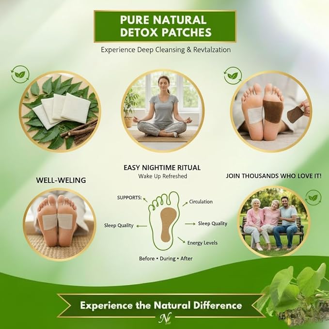 Herbal Giloy Patches, Body Detox Foot Patches(pack of 1)