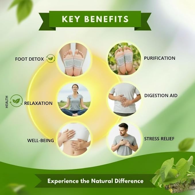 Herbal Giloy Patches, Body Detox Foot Patches(pack of 1)