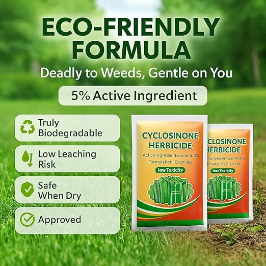 Cyclosinone Herbicide Granules and growth supplements(pack of 2)