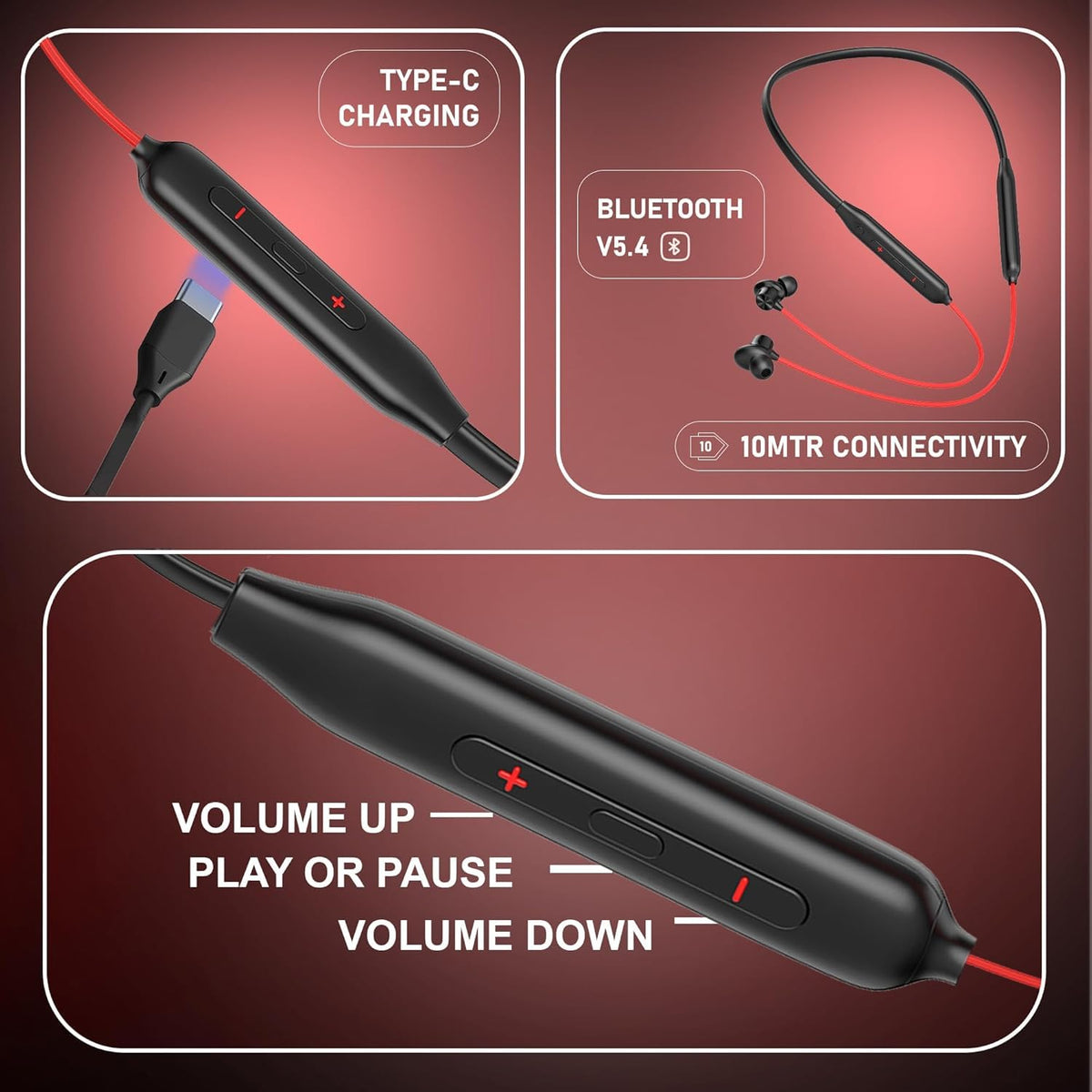 Bullets Wireless Z2 ANC Neckband Earphones pack of 2
