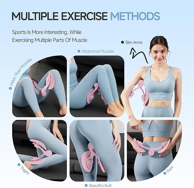 2 in 1 Hip & Pelvis Trainer Inner Thigh Master Kegel Exercise Equipment(random color)