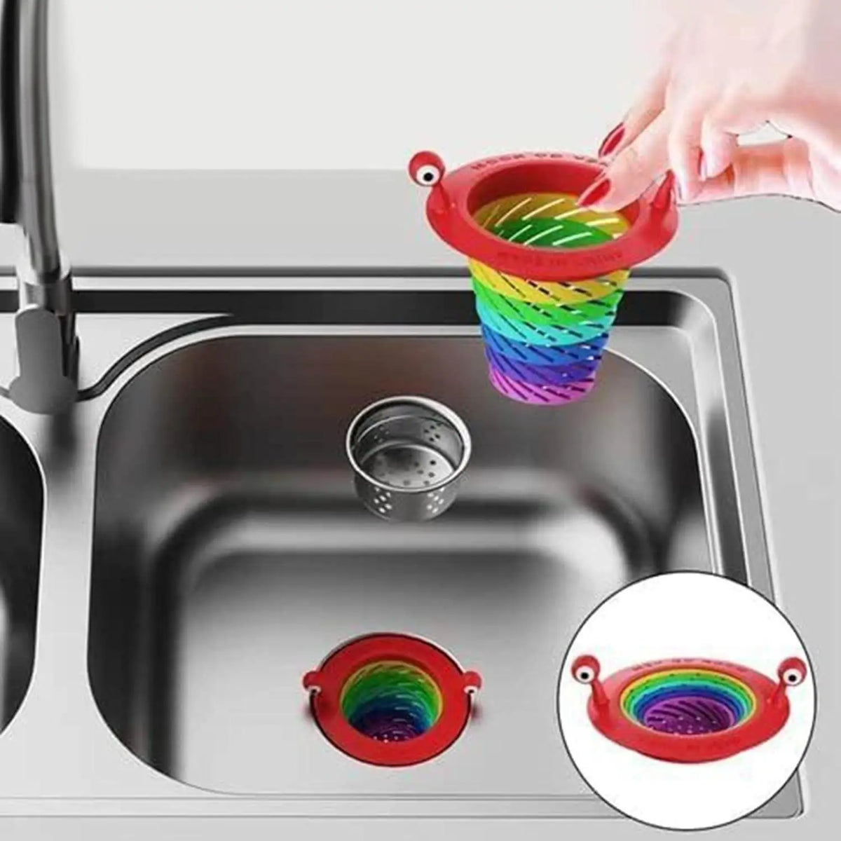 Kitchen Sink Strainer Foldable Multicolor ( pack of1)