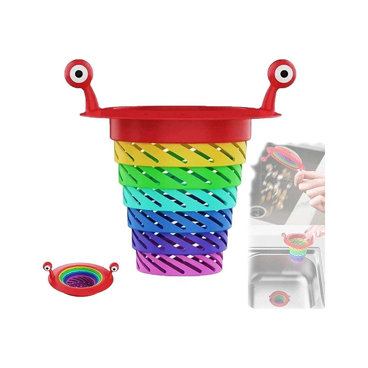 Kitchen Sink Strainer Foldable Multicolor ( pack of1)