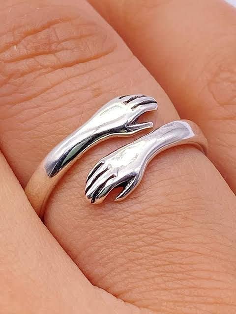 Cute Hug Me More Ring Pack Of 3(random color)