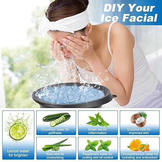 Collapsible Silicone Facial Ice Bath Bowl for Easy Storage & Carrying(pack of 1)