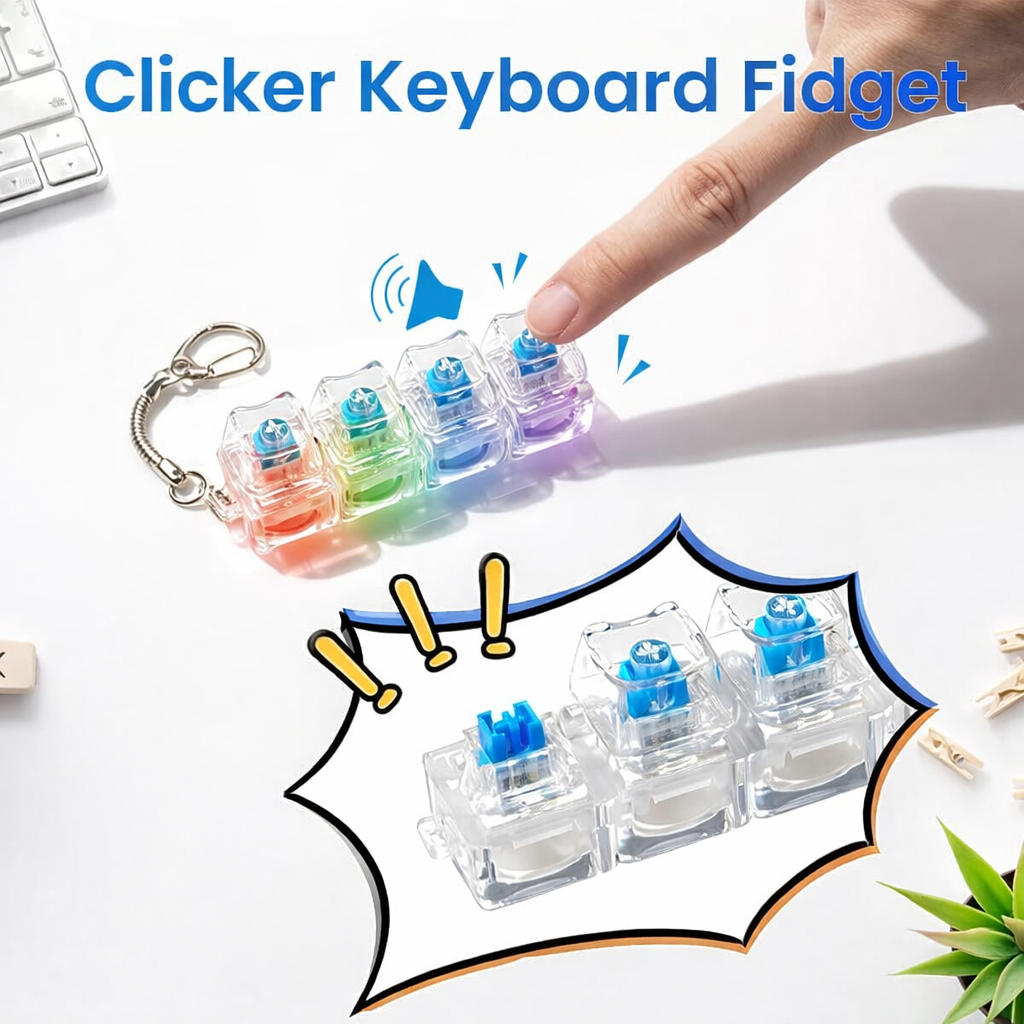 Keyboard Fidget Keychain