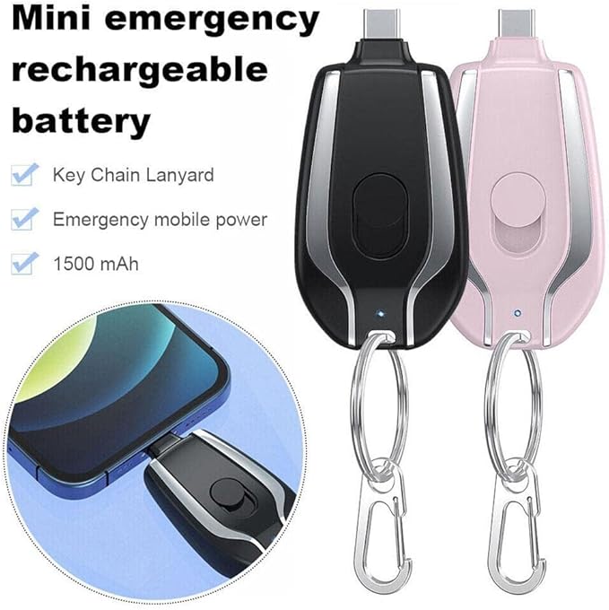 Keychain Power Bank PACK OF 2(random colour)