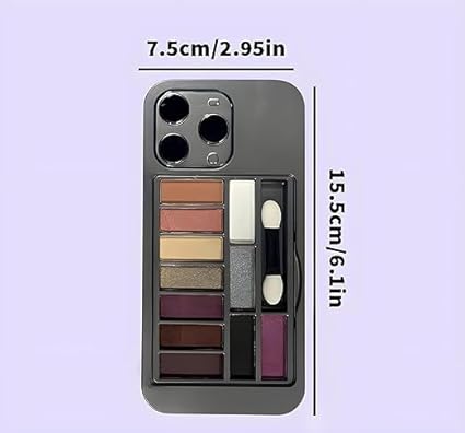 Phone-Shaped Eyeshadow Palette 12 High-Pigment Colors with Shimmer & Matte Finishes