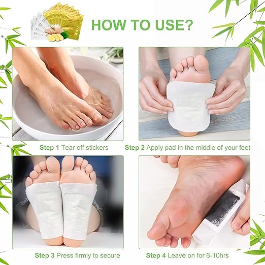 Organic Natural ingredients Detox Foot Pads for Body (pack of 10)