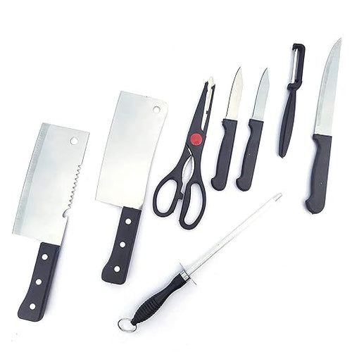 8-Piece Stainless Steel Kitchen Knife Set