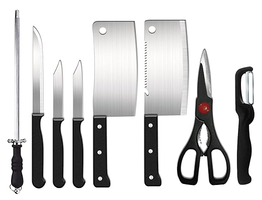 8-Piece Stainless Steel Kitchen Knife Set
