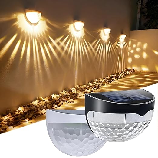 Solar Powered Garden & Wall Lights PACK OF 4