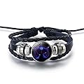 Black Twelve Zodiac Spirit Leather Bracelet