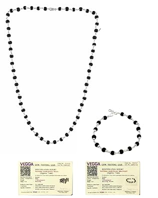 BHARATYUG karungali mala and  bracelet combo set