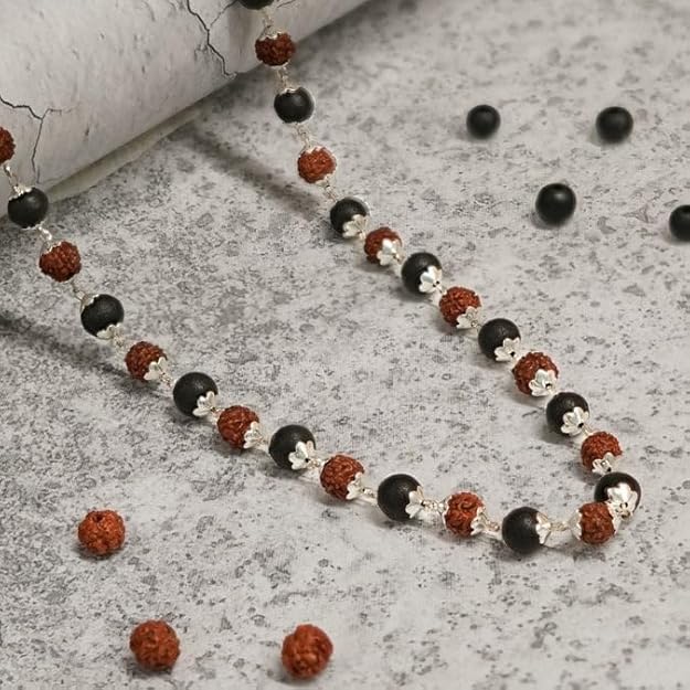 Original Karungali Mala with Natural Ebony Wood & Rudraksha