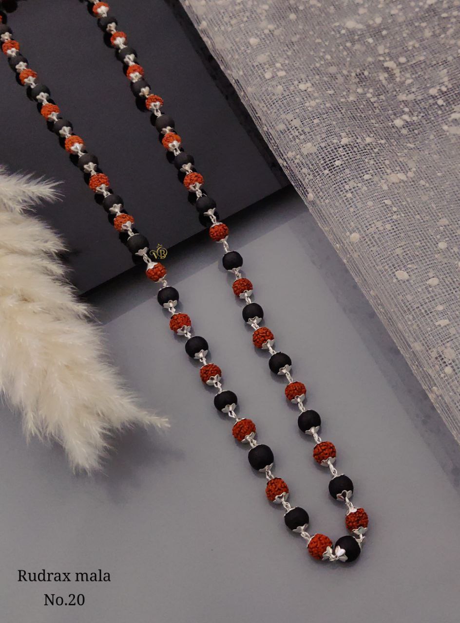 Original Karungali Mala with Natural Ebony Wood & Rudraksha