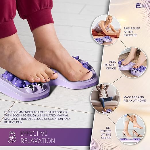 Foot Massager Roller for Pain Relief & Blood Circulation Tool for Home Use (Multi Colour)
