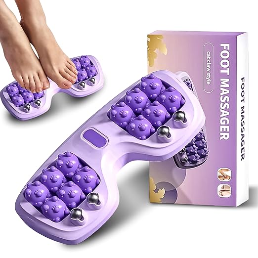 Foot Massager Roller for Pain Relief & Blood Circulation Tool for Home Use (Multi Colour)