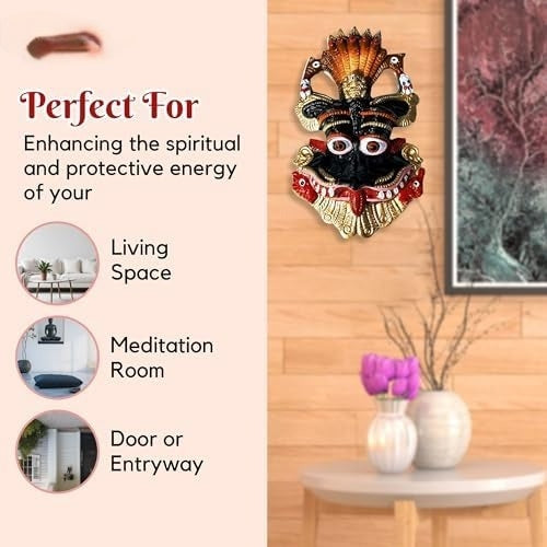 BharatYug Keerthi Mukha Wall Hanging | Traditional Protective Mask |Hindu Vastu Symbol