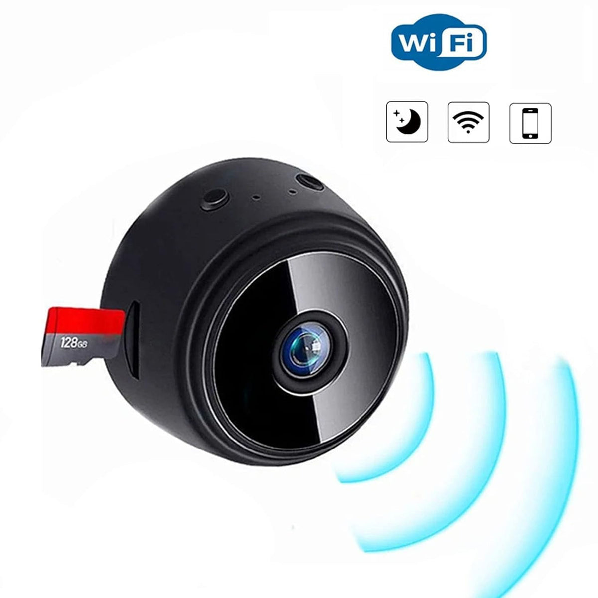 SS WiFi Cameras with Magnetic Back Cover, Covert Baby Nanny Cam with Phone App,Tiny Smart Camera for Indoor Outdoor