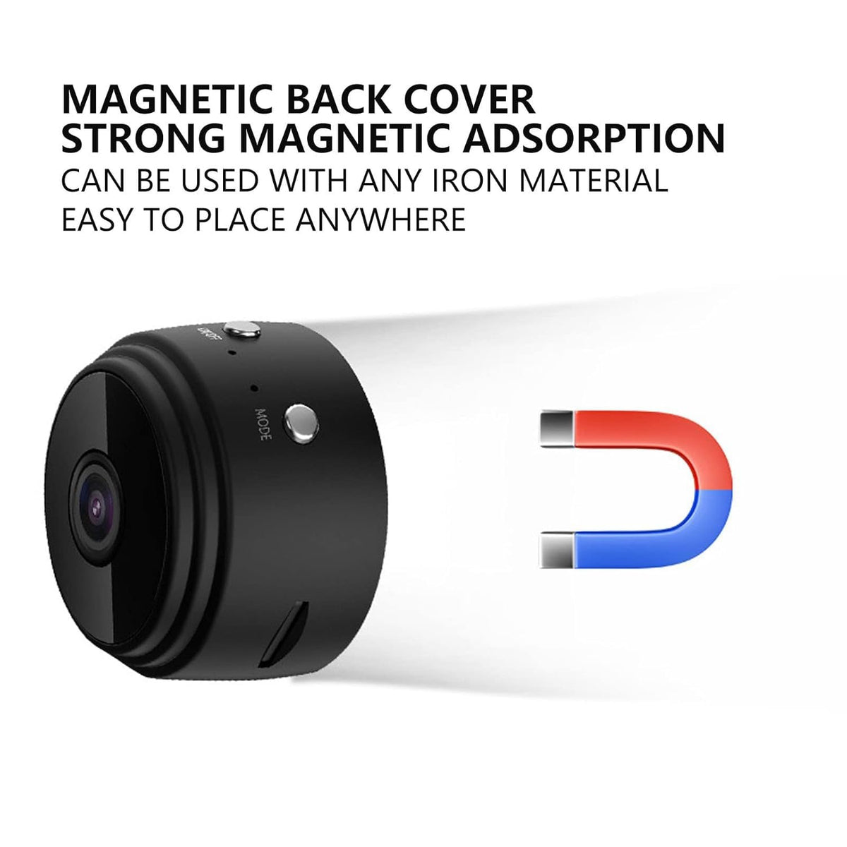 SS WiFi Cameras with Magnetic Back Cover, Covert Baby Nanny Cam with Phone App,Tiny Smart Camera for Indoor Outdoor