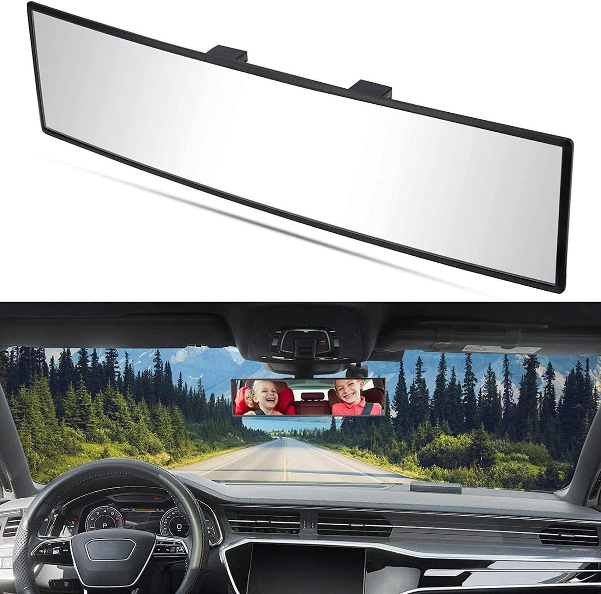 Manual Rear View Mirror, Vanity Mirror For Universal For Car Universal For Car (Center)