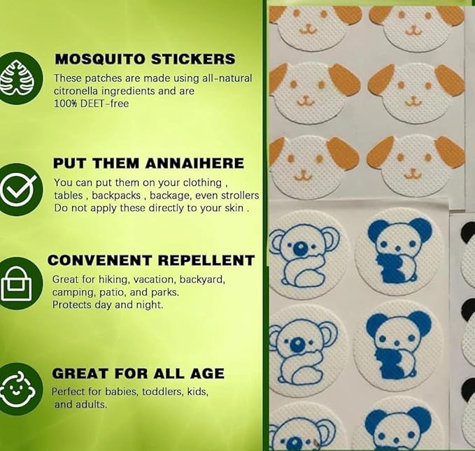 36pcs Mosquito Sticker for Kids and adults