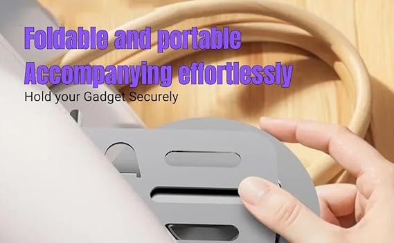 Mobile Stand & Tablet Stand, Aluminium Foldable & 360° Rotatable