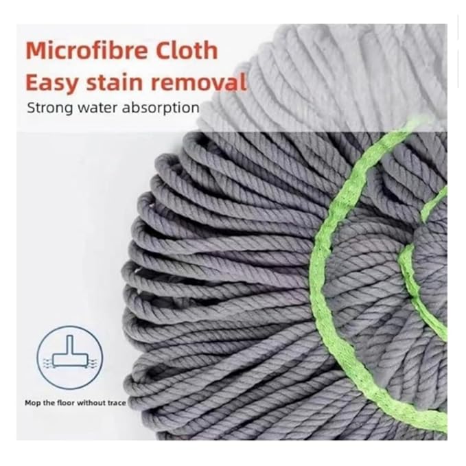 Microfiber Twist Mop for Floor Cleaning, Squeeze Twist Mop Stick, Durable Dust Easy to Use Floor Cleaner, Effective for Hardwood, Tile, and Laminate