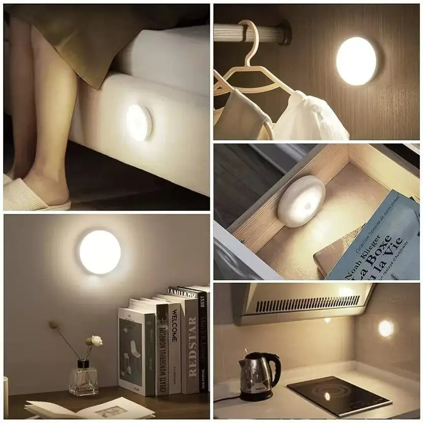 Motion Sensor Light for Home with USB Charging Wireless Self Adhesive LED Night Light(Pack Of 4)