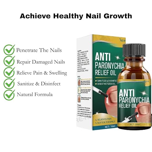 Anti Paronychia Relief Oil, 10mleach, Natural Nail Treatment pack of 2