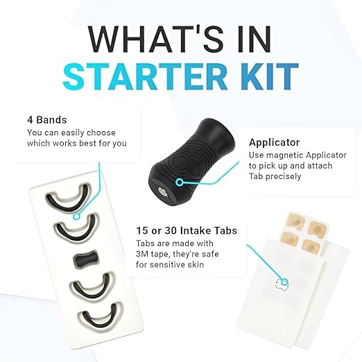 Magnetic Nasal Dilator Starter Kit with External Nose Bands, Applicator and Adhesive Tabs for Sleep Use-15 pcs