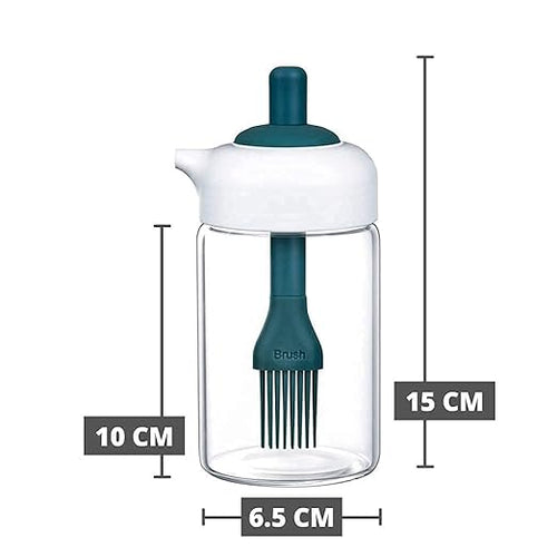250 ml 2 In 1 Glass Oil Dispenser Bottle With Silicone Oil Brush