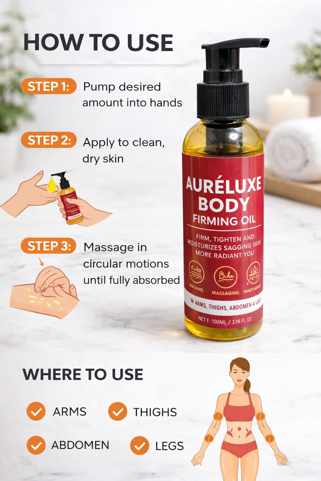 Auréluxe Body Firming Oil 100 ml (pack 1)