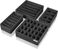 Fabric 24 Compartment Wardrobe Organizer/Closet Storage Box (pack of 4)