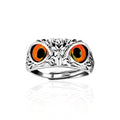 Silver Plated Owl Ring in assorted color
