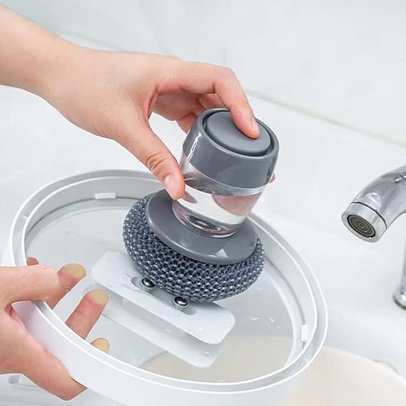 Soap Dispensing Palm Scrub Brush Pack Of 1