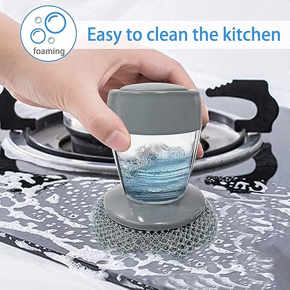 Soap Dispensing Palm Scrub Brush Pack Of 1
