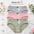 Latest panty for Women's & Girl's Mid Waist Comfortable Panty pack of 3 (multicolor)