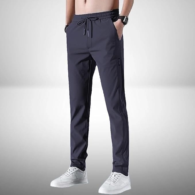 Men’s Lycra Solid Track Pants Black pack of 1