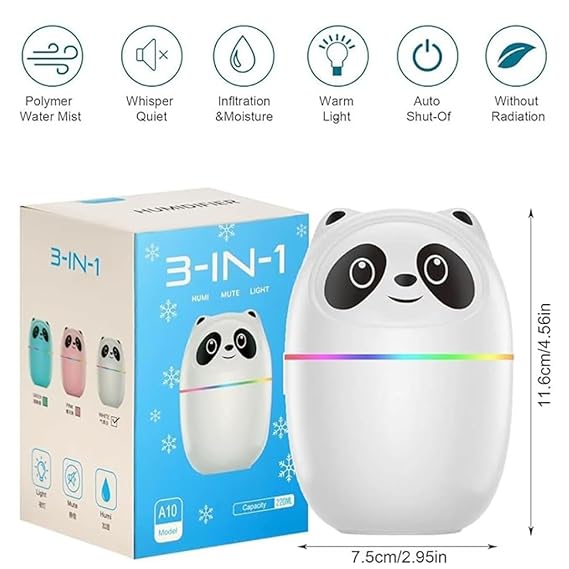 Cool mist panda humidifier random colour(pack of 1)