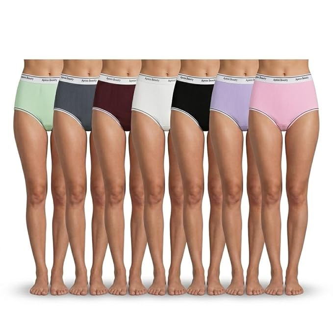 Beauty Women’s Ribbed Sporty Panty Multicolor Pack of 3