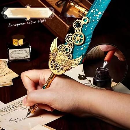 Quill Feather Pen and Ink Set